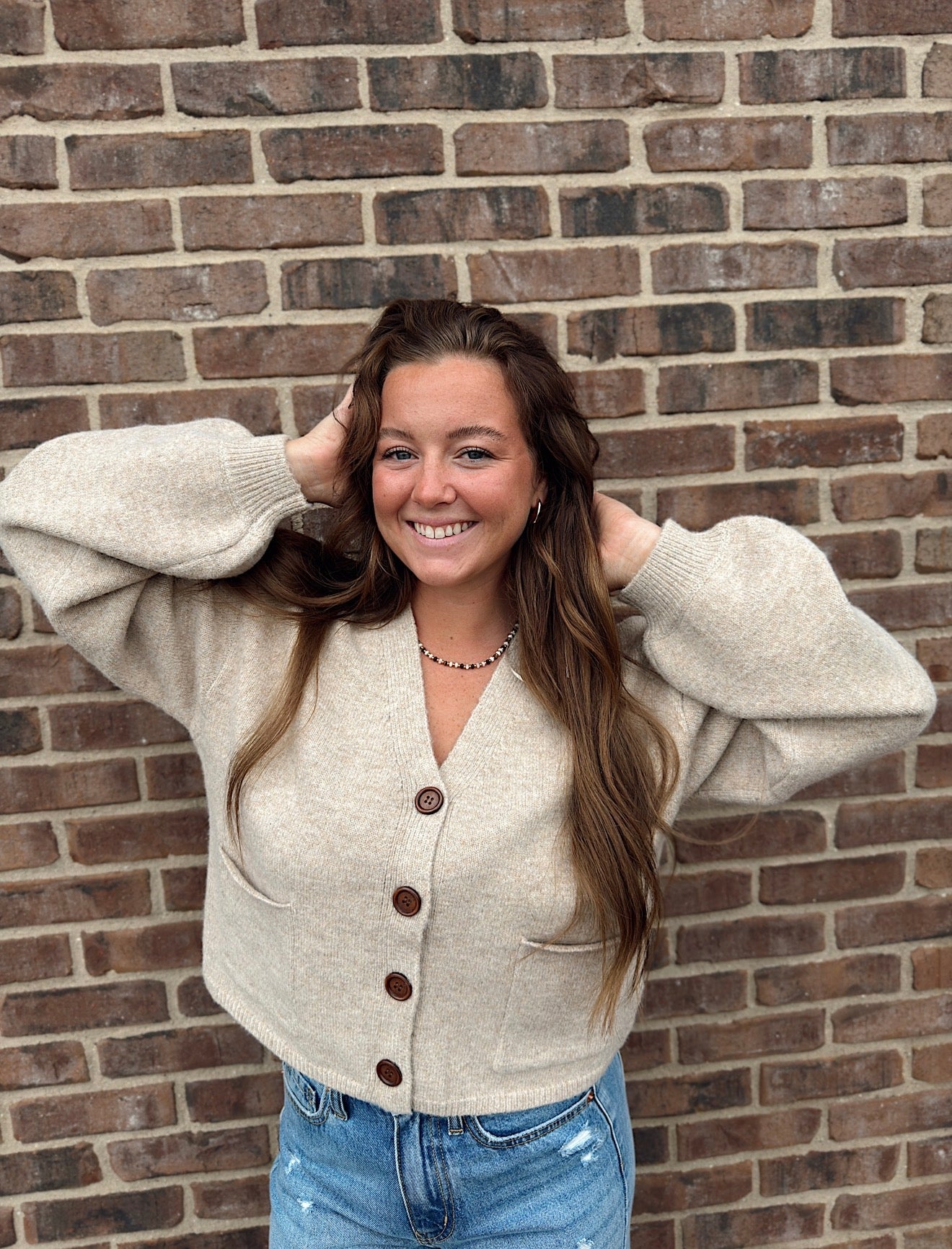 Cuff Button-Up Sweater