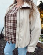 Curvy - Essential Mock Neck Zip-Up