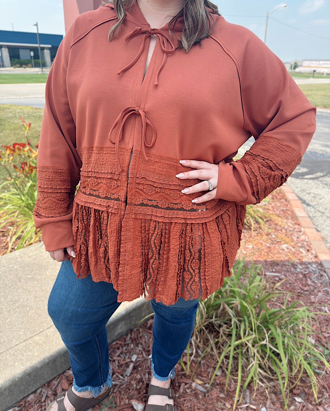 Curvy - Woodland Wanderer Hooded Cardigan