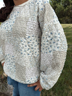 Bloom & Stitch Quilted Pullover