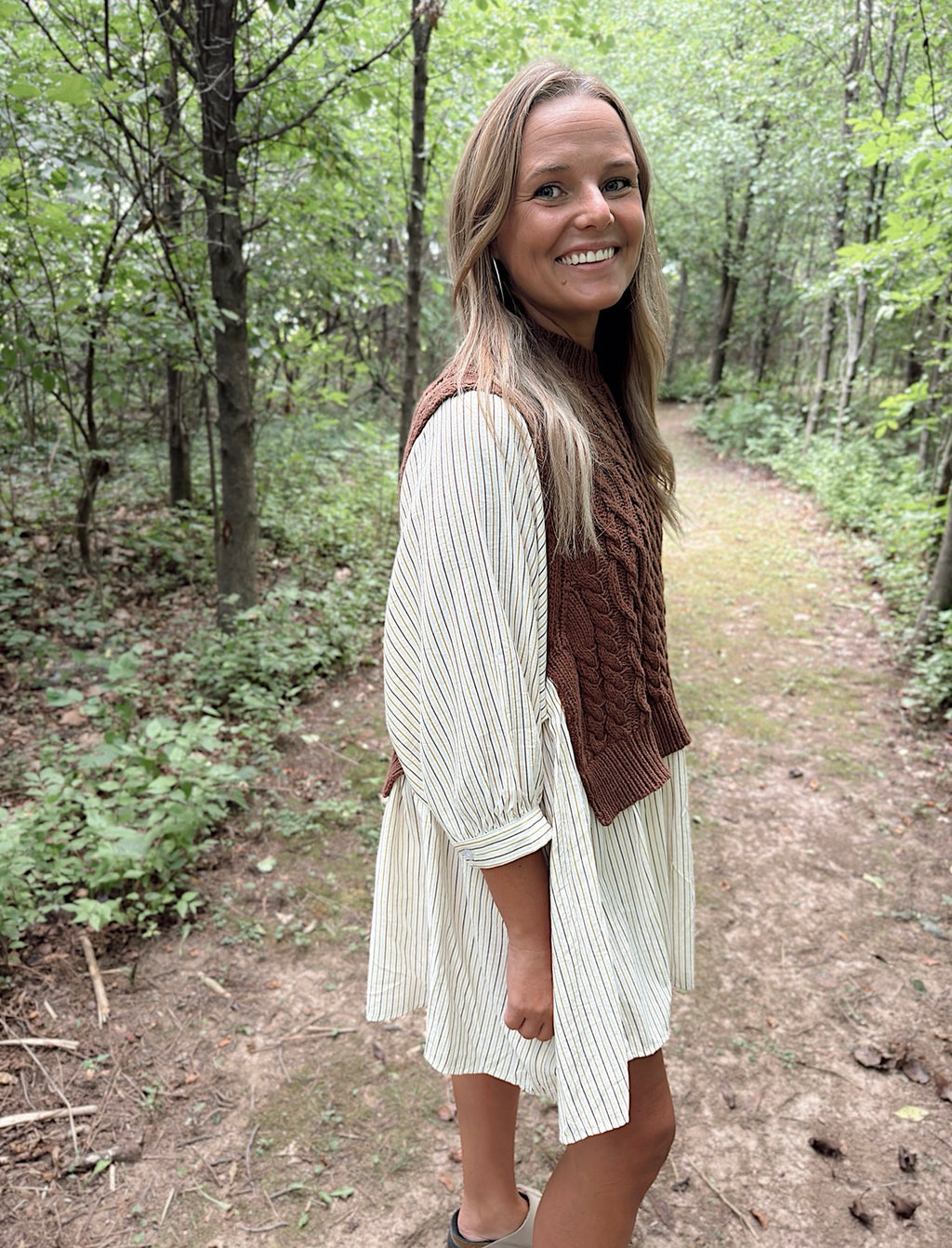 Layered Knit Vest Dress