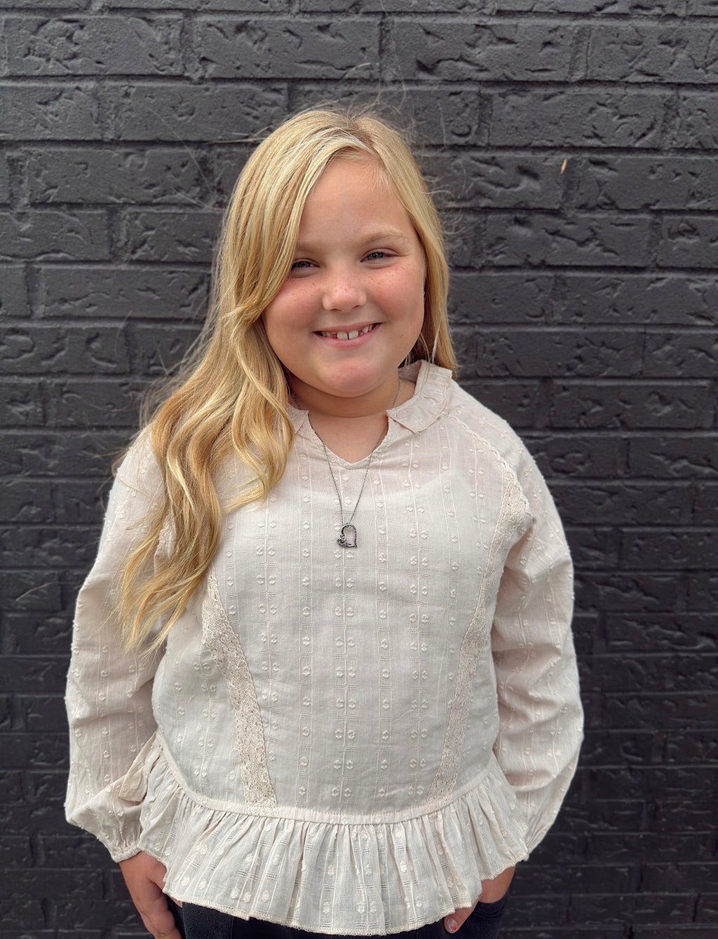 Tween - Sweet Lace Raglan Top