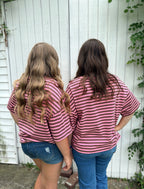 Oversized Stripe Boyfriend Tee