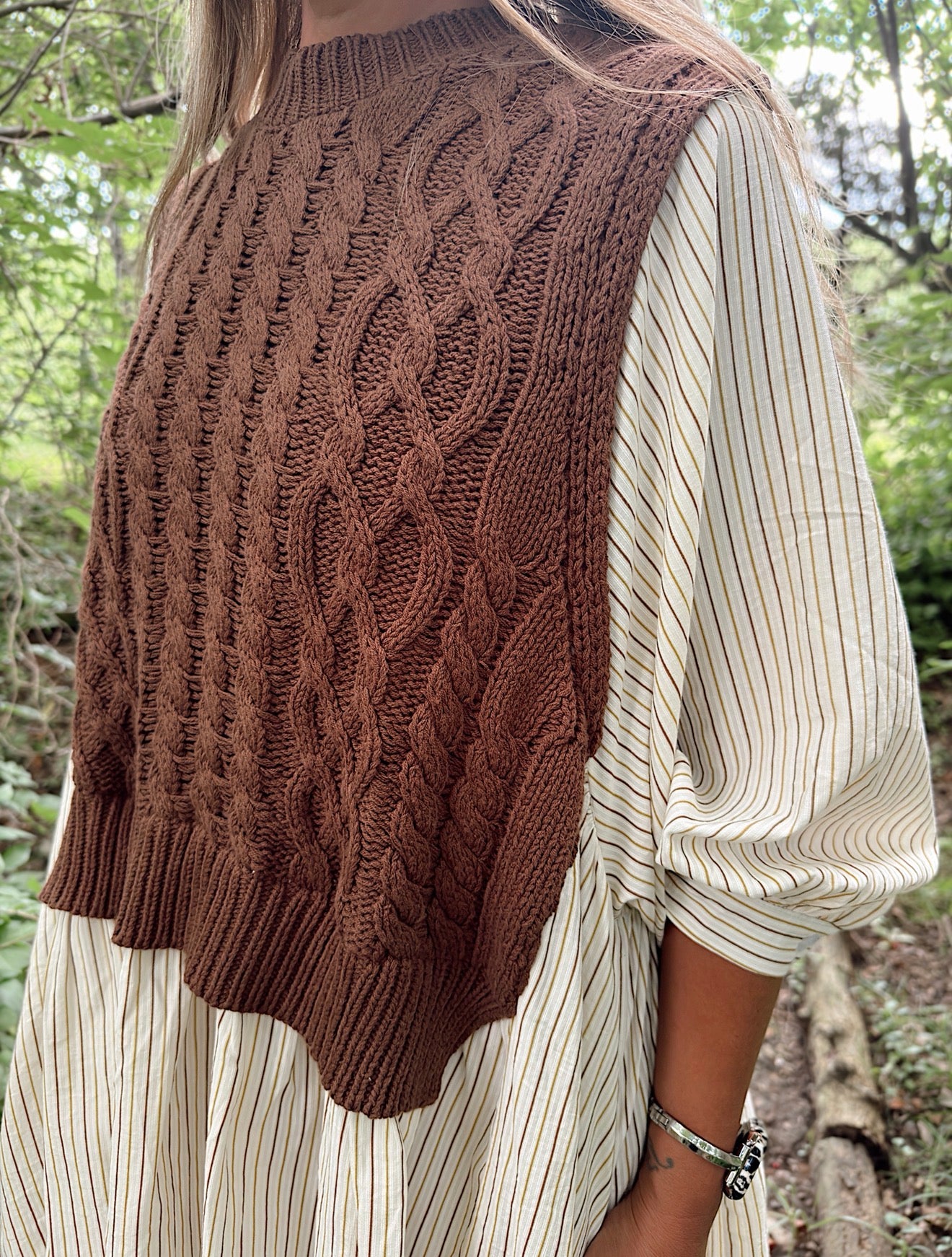 Layered Knit Vest Dress