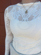 Jacquard Mock Neck Top
