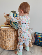 Farmyard Fun Bamboo Convertible Zippy Romper