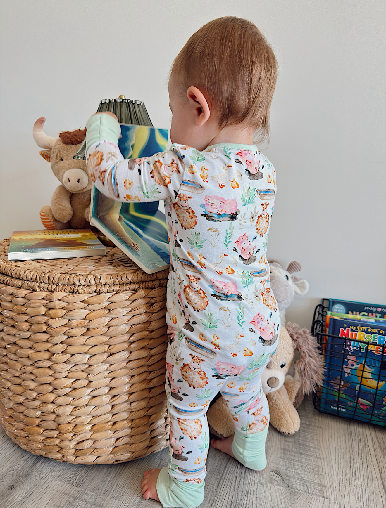 Farmyard Fun Bamboo Convertible Zippy Romper