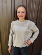 Tween - Cozy Contrast Terry Pullover