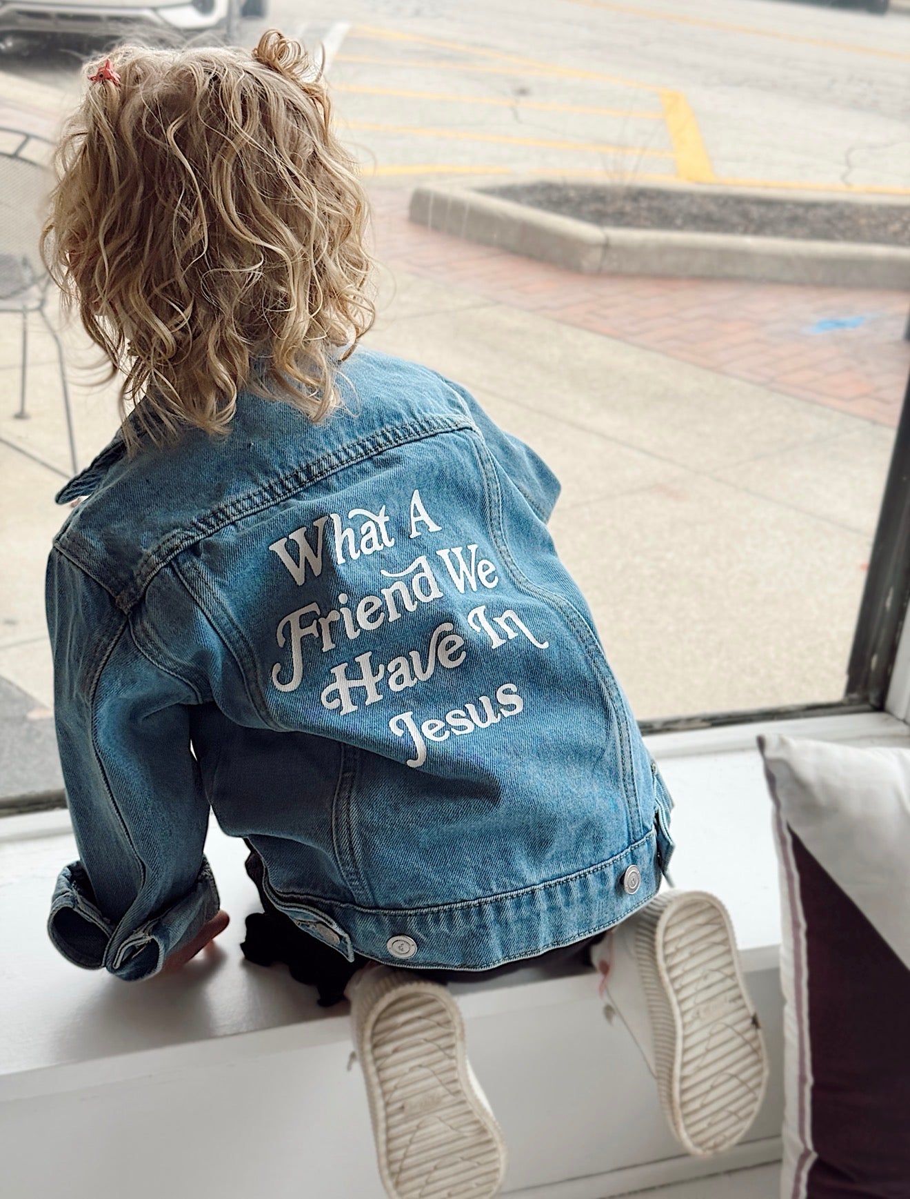 What a Friend We Have in Jesus Kids Denim Jacket
