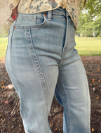 Mid Rise Wide Leg Jeans
