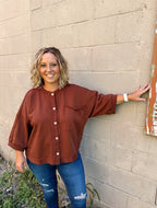 Oversized Button Down Top