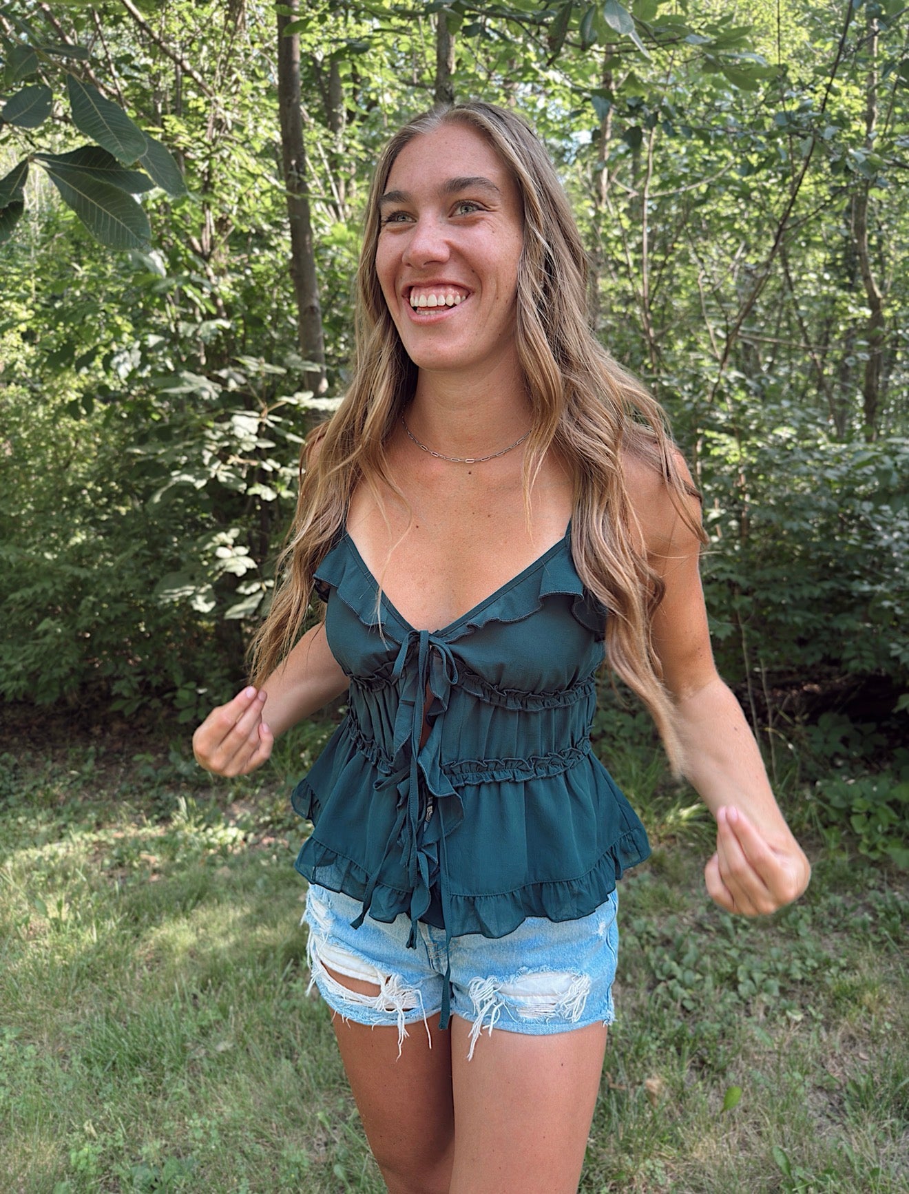 Knotted Ruffle Cami