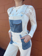 The Denim Detail Stripe Overalls