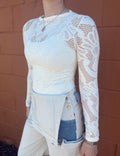 Jacquard Mock Neck Top