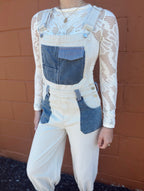 The Denim Detail Stripe Overalls