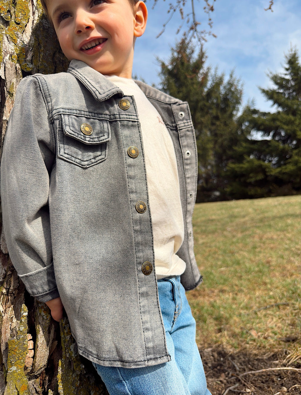 Gray Denim Jacket