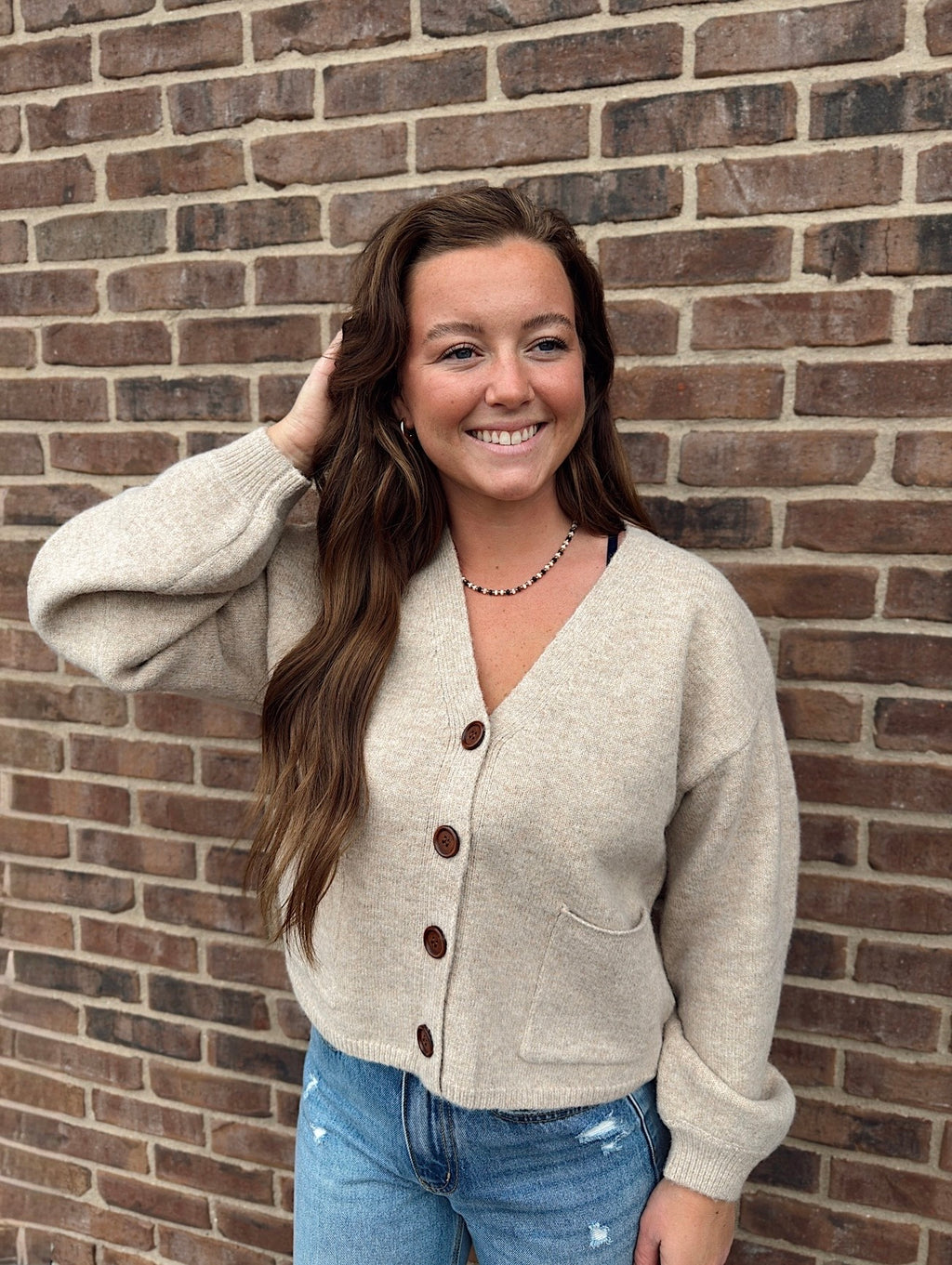 Cuff Button-Up Sweater