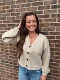 Cuff Button-Up Sweater
