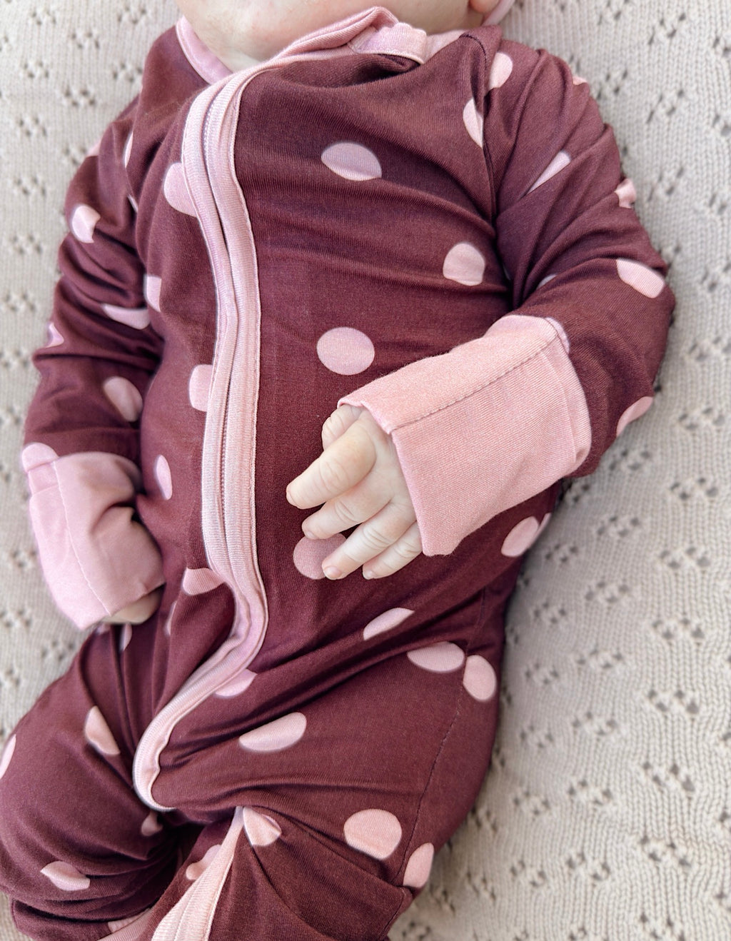 Mulberry Polkadot Bamboo Sleeper