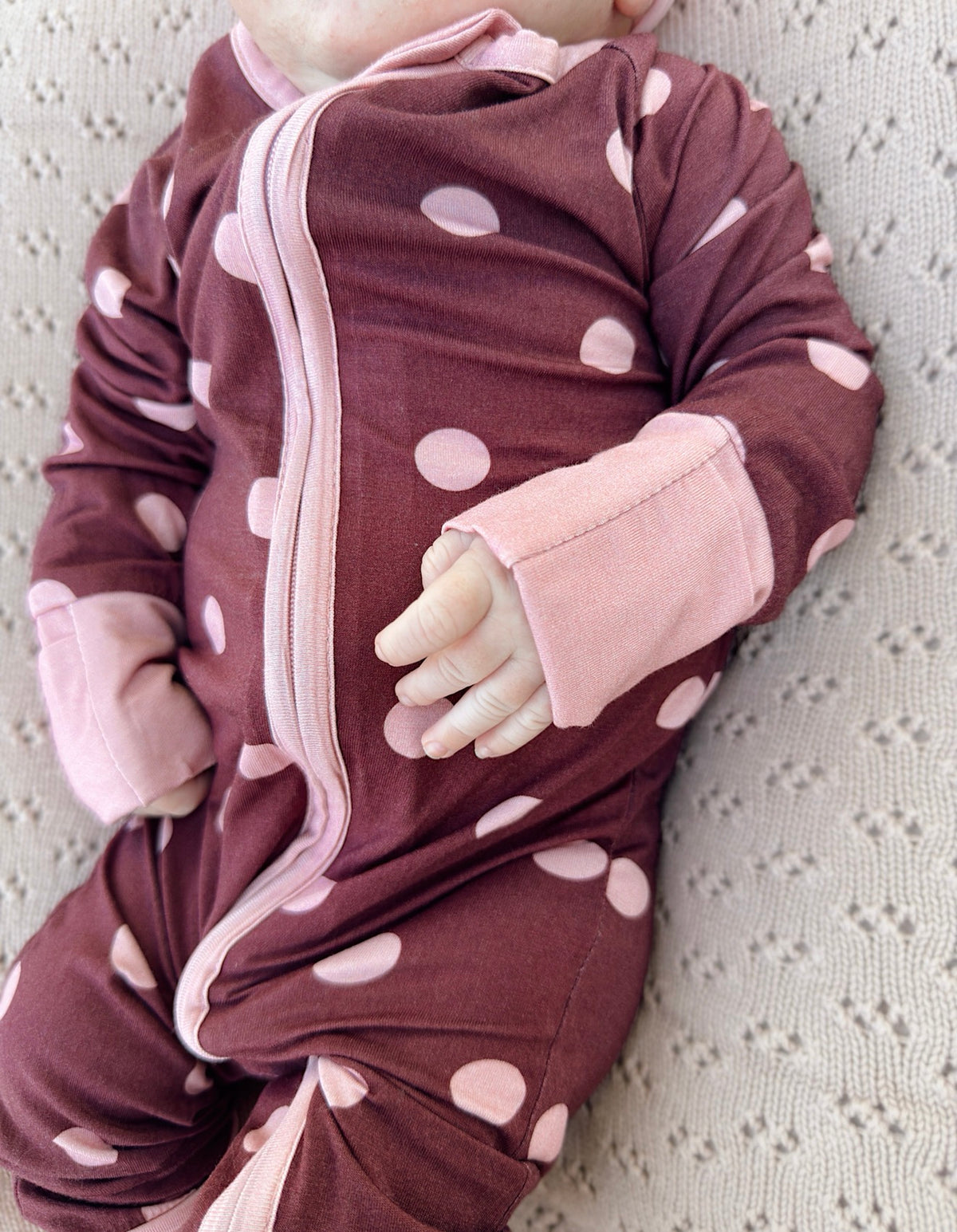 Mulberry Polkadot Bamboo Sleeper