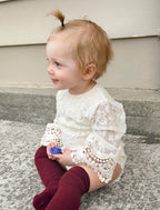 Ivory Lace Romper