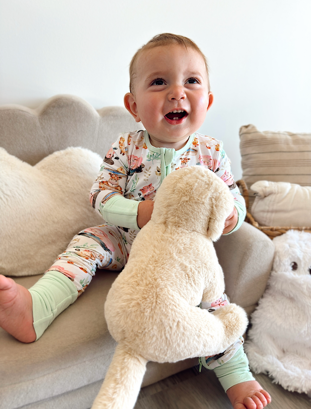 Farmyard Fun Bamboo Convertible Zippy Romper