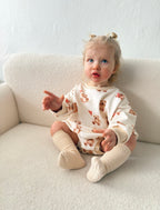 Teddy Bear Hearts Sweatshirt Romper