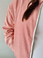 Stripe Stretch Zip-Up Jacket