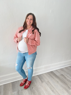 Stripe Stretch Zip-Up Jacket