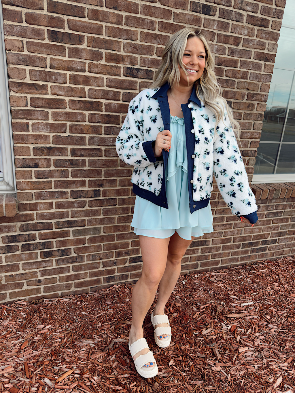 Ruffle Detail Shoulder Tie Flare Romper