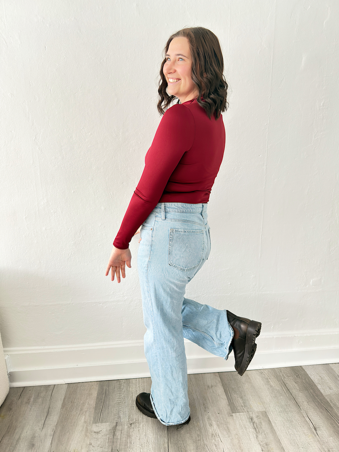 Mock Neck Long Sleeve Bodysuit