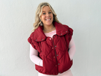 Diamond Stitched Pattern Padded Vest