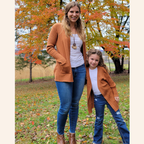 Camel Knit Cardigan Sweater