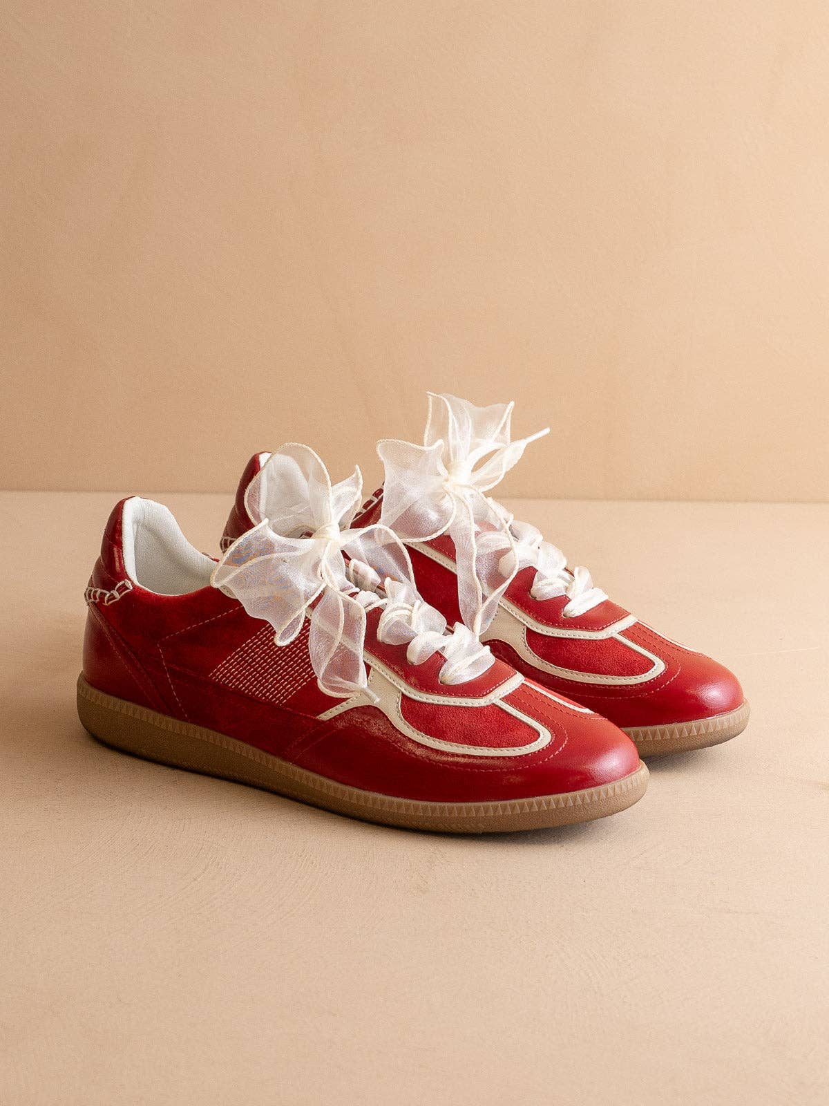 The Dalia | Cherry Lace Up Sneaker