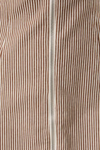 Puff Sleeve Vintage Stripe Denim Dress