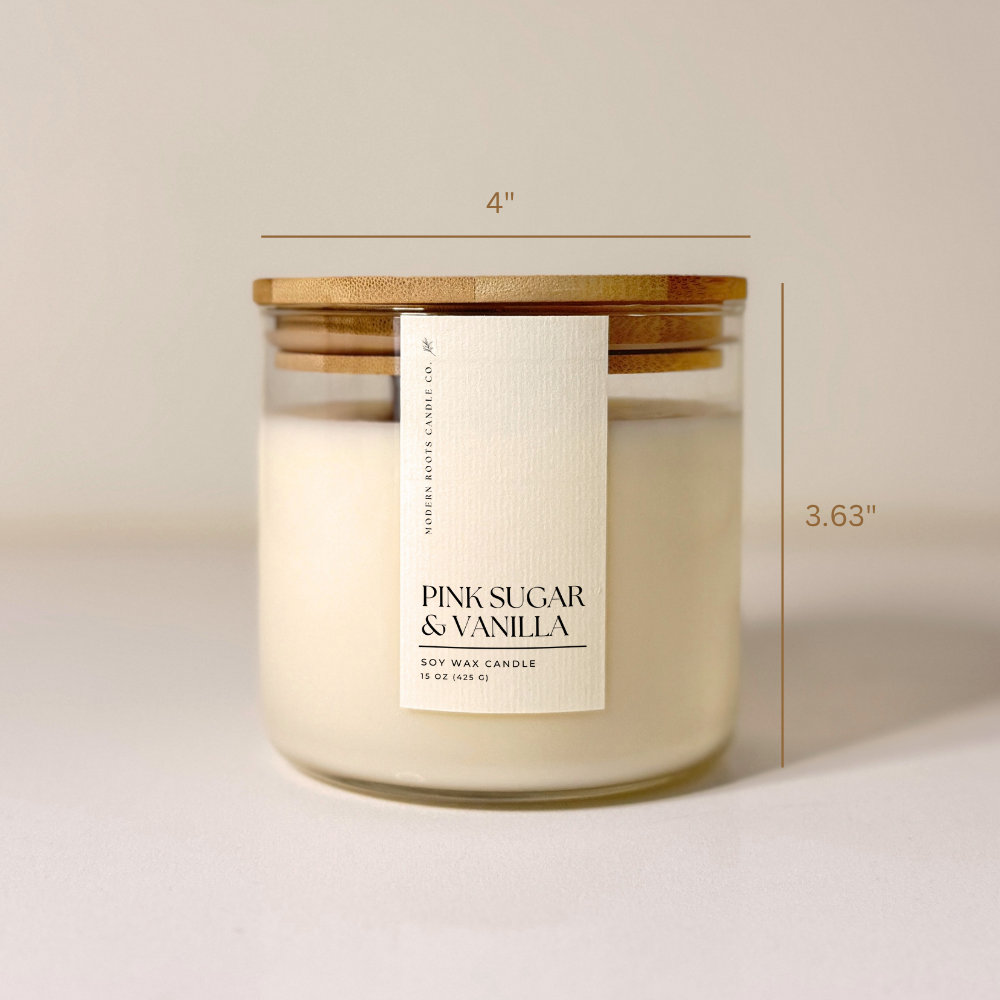 Pink Sugar & Vanilla | 15oz Soy Candle