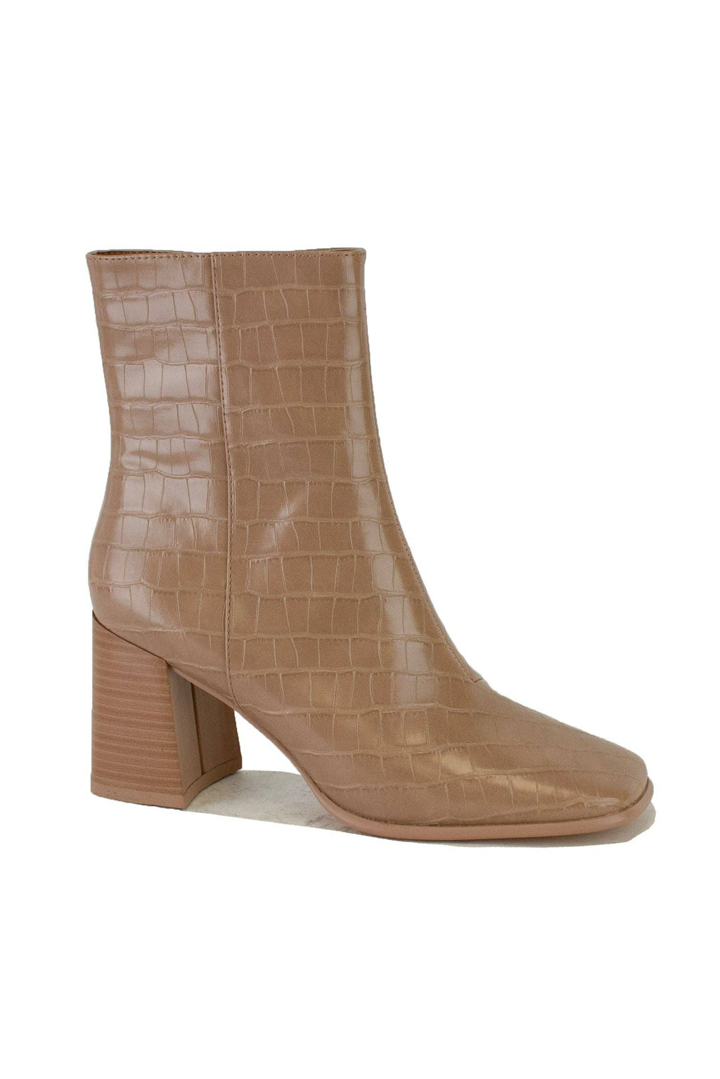 Demi Croc Embossed Booties