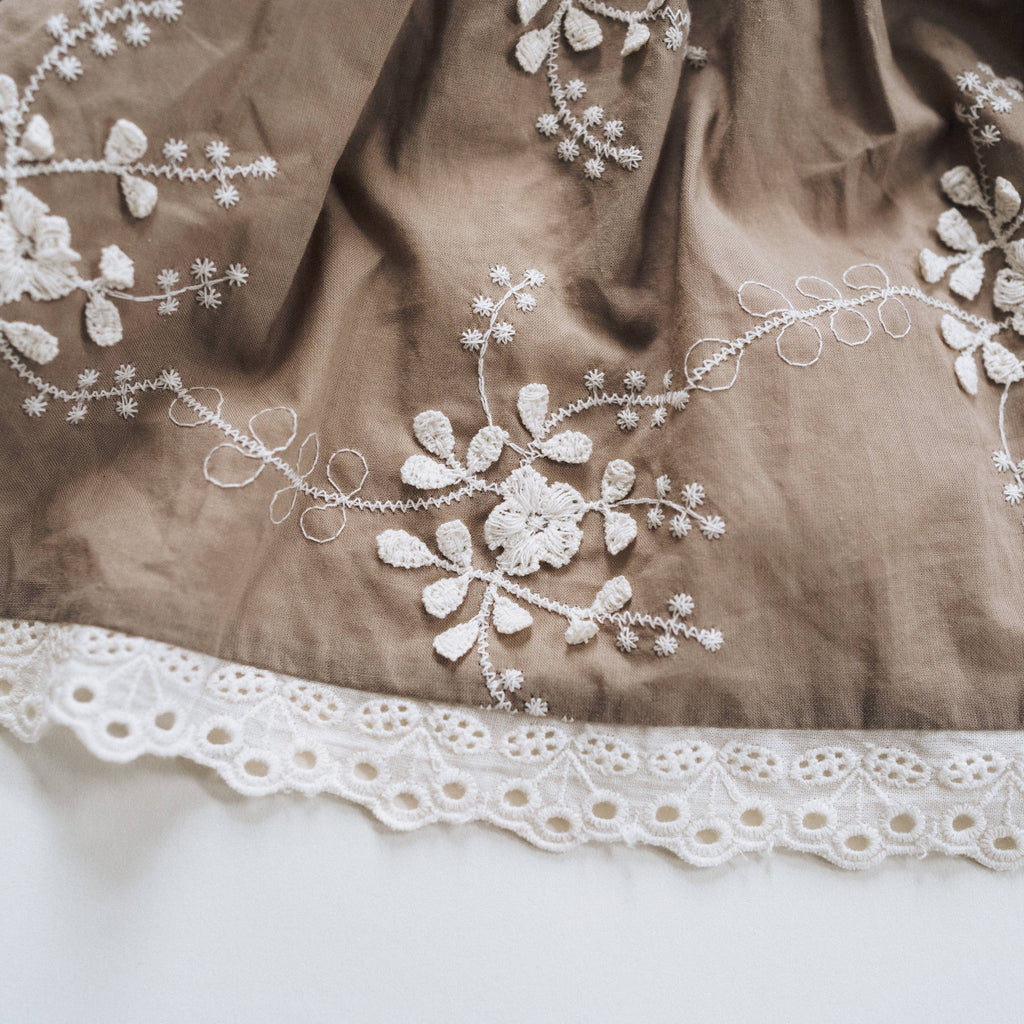 Embroidered Front Tie Cardigan