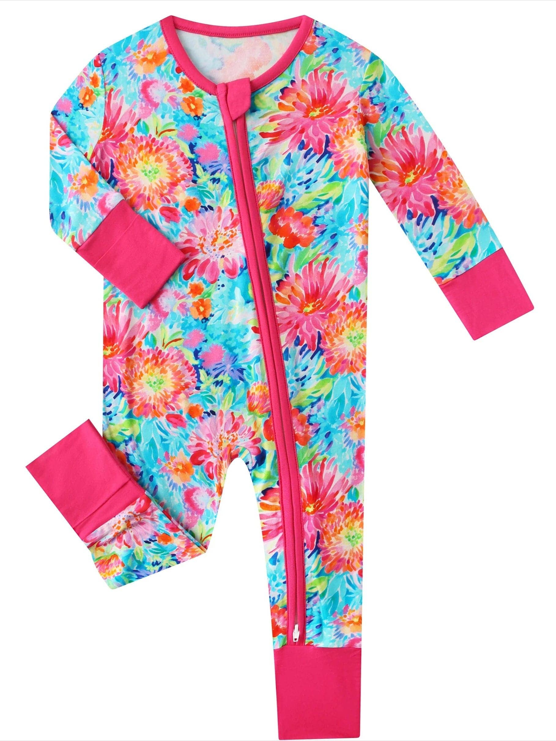 Coral Garden Bamboo Convertible Zippy Romper