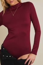Mock Neck Long Sleeve Bodysuit