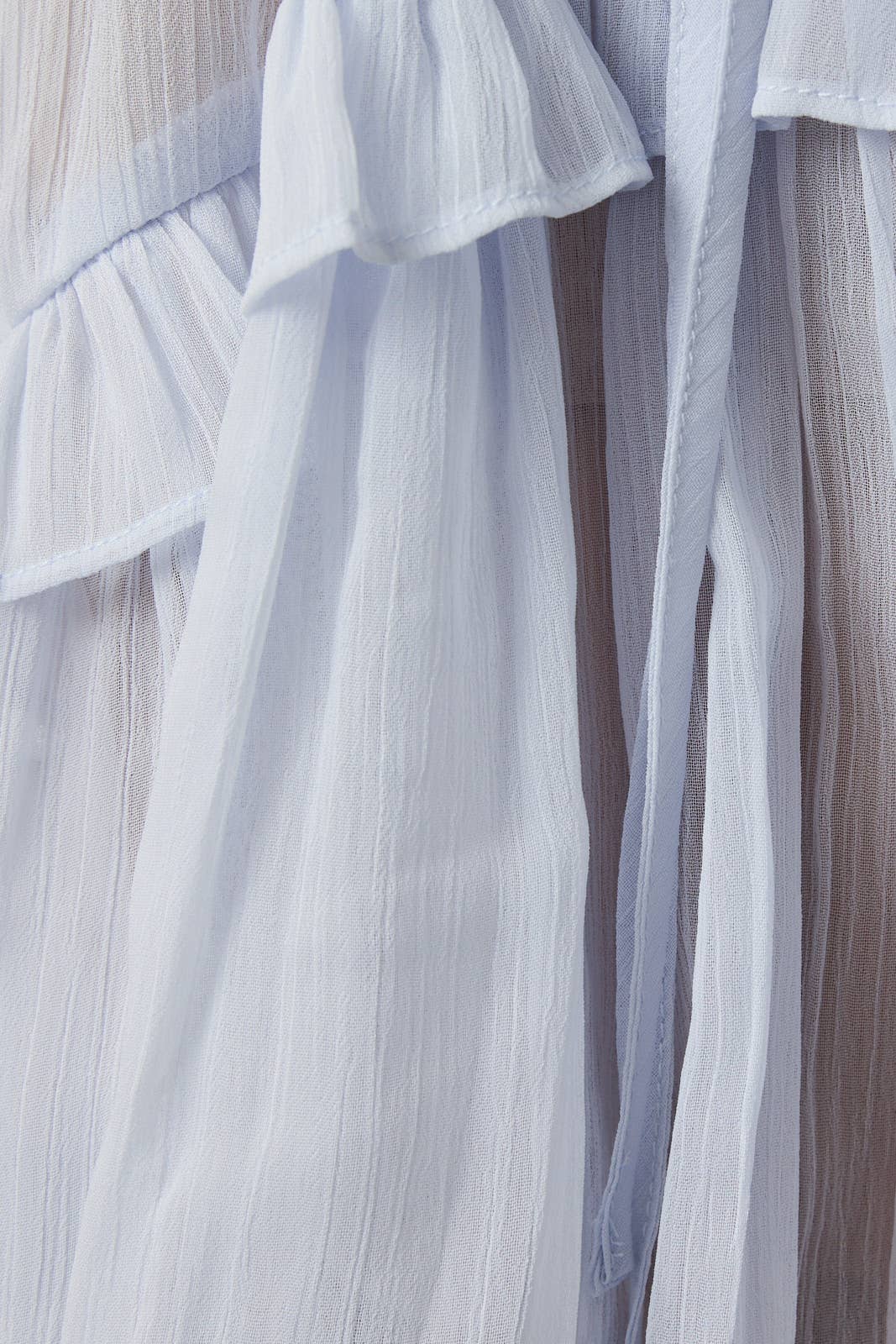 Scoop Neck Ruffle Detail Blouse